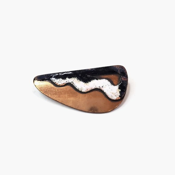 Belanger Jewelry Vintage Mcm Modernist Belanger Copper Enamel Pin